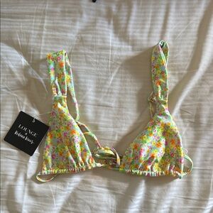 Kulani Kinis x Lounge slide bralette bikini top wild flower size small NWT